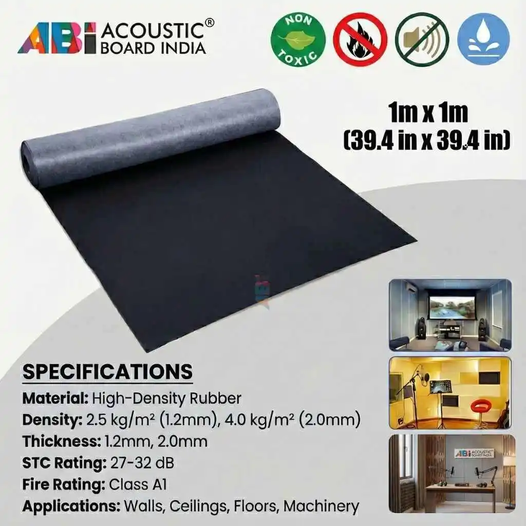 mass loaded vinyl rubber sheet installation on wall structure