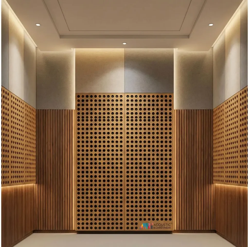 Wooden Perforated Panel Work