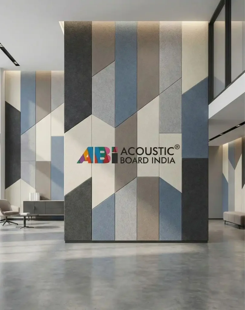 PET acoustic panels for sound absorption installed in interior by Acoustic Board India