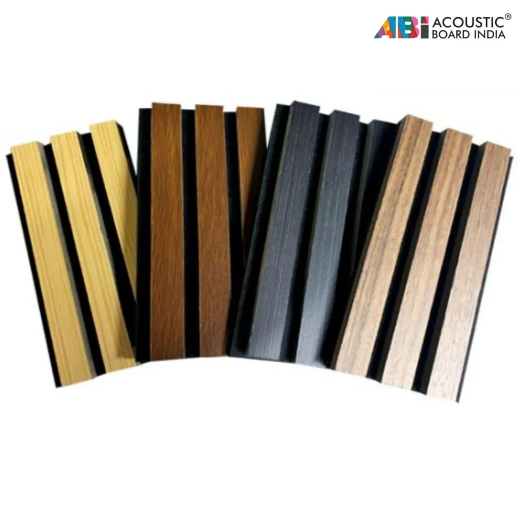 Decorative acoustic slat wall panels made of PET material for soundproofing and modern interior design