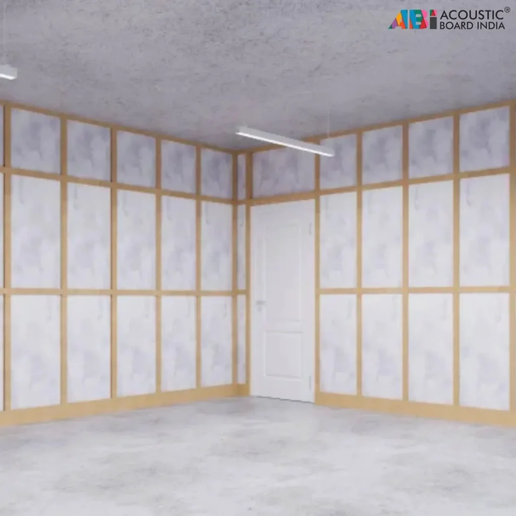 Acoustic polyester wool insulation material used for soundproofing walls and ceilings in modern interiors
