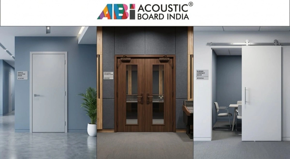 Types of acoustic doors including single acoustic door double acoustic door and sliding acoustic door for soundproofing applications