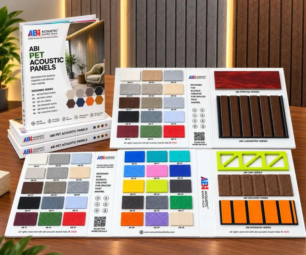 PET Acoustic Panels by Acoustic Board India for sound absorption and noise reduction